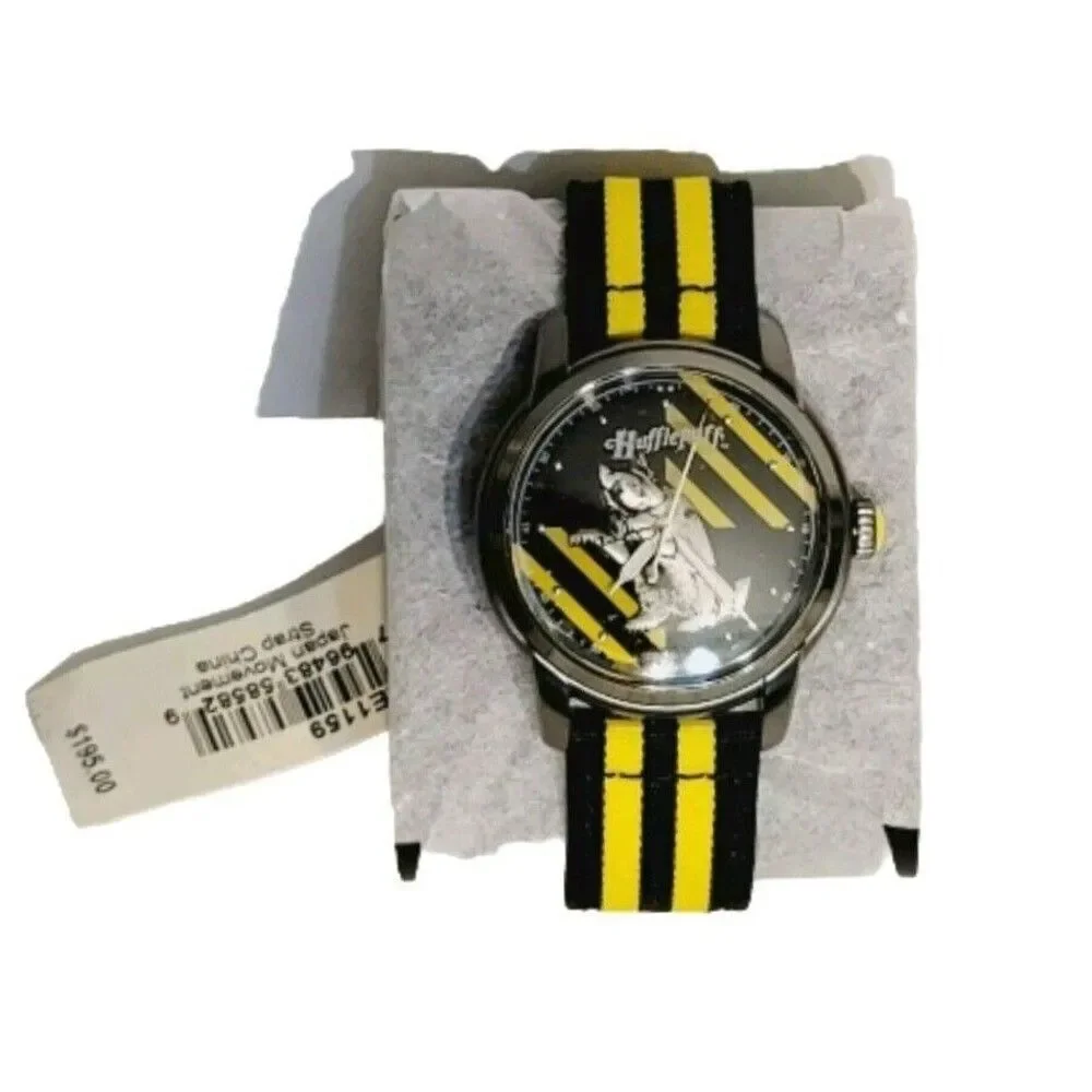 FOSSIL Harry Potter 3-Hand Hufflepuff Ltd Ed Nylon Watch Collectible #1436 NWT